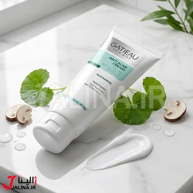 کرم ژل آنتی اکنه برای لک وکک مک و جای جوش ومنافذباز پوست چند کاره برند گاتیو40میل